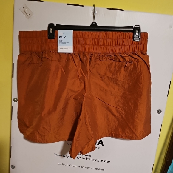 NWT Women's 1X FLX 1/4 Zip Crop Windbreaker & Shorts Cinnamon Active Outfit - Picture 6 of 12